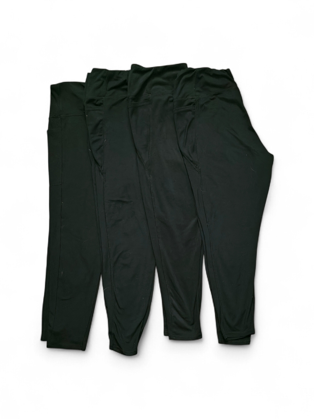 Bundle of 4 Danskin Black Cropped Leggings XL High Rise Stretch Activewear Pants - Picture 3 of 8